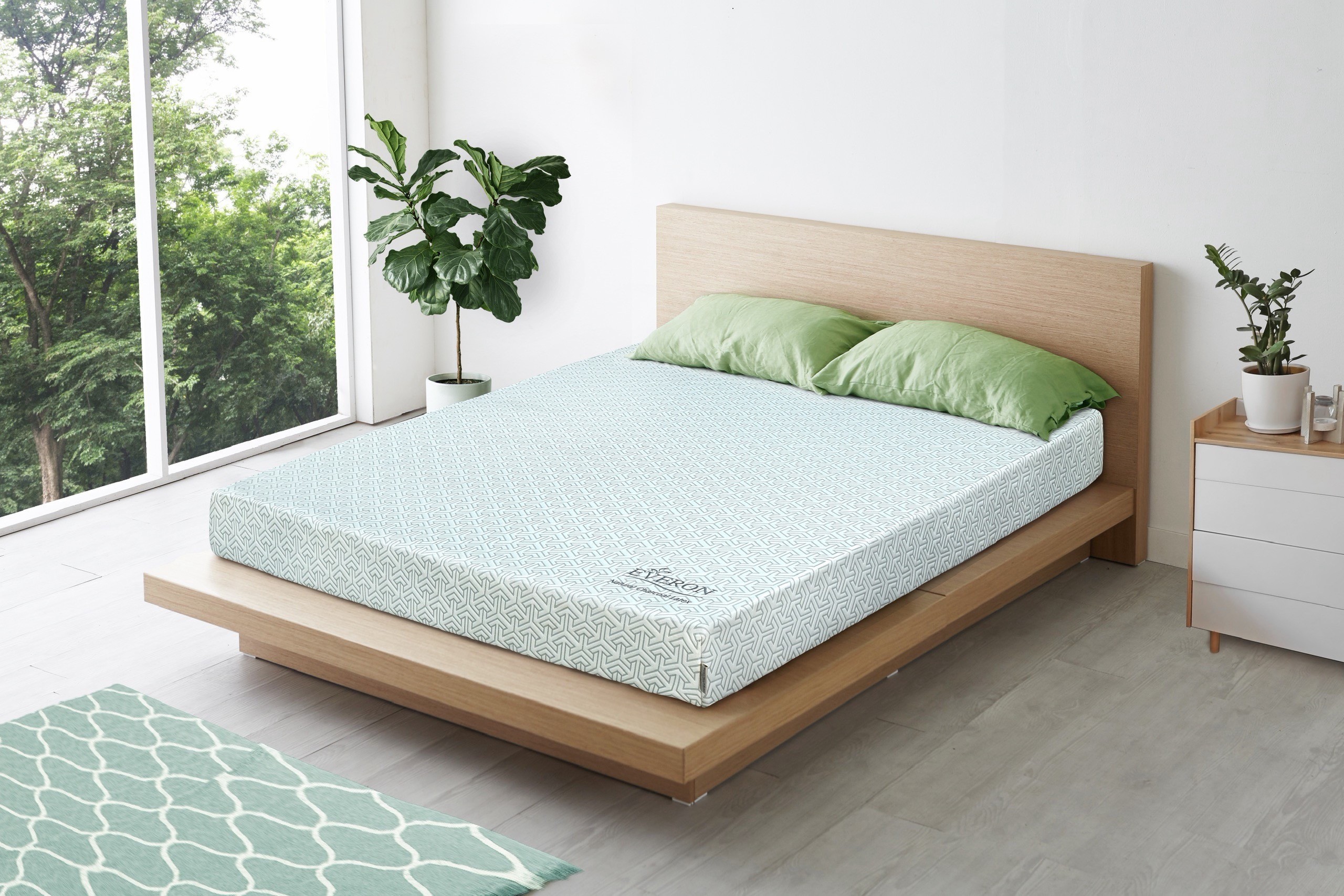 NỆM CAO SU EVERON NATURAL CHARCOAL LATEX